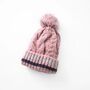 Fur Lined Bobble Beanie Hat Chemo Headwear, thumbnail 3 of 7