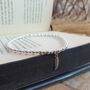 Sterling Silver Feather Charm Stretch Bead Anklet, thumbnail 2 of 3