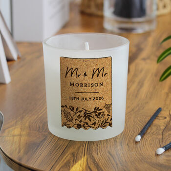 Personalised Wedding Cork Candle, 2 of 4