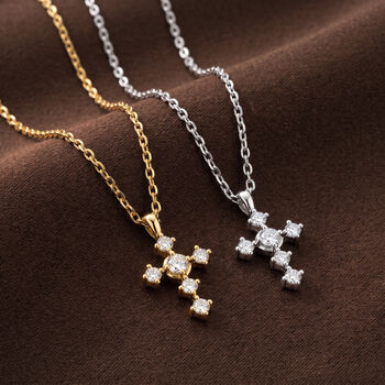 Gold Or Silver Cross Necklace, 9 of 10