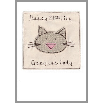 Personalised Cat Birthday Card For Her, 6 of 12