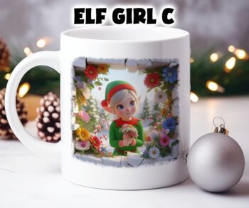 Personalised Christmas Elf Breakout Gift Mug, 6 of 6
