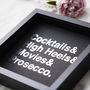 Framed Personalised Favourite Things Print, thumbnail 5 of 6