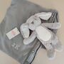 Personalised New Mum To Be Cashmere Bunny Gift Set, thumbnail 8 of 9