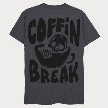 Coffin Break Men's Halloween T Shirt, 4 of 10
