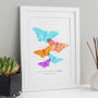 Butterfly Personalised Family Print Watercolour, thumbnail 4 of 8