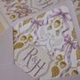 Dove Wedding Envelope Liner With Custom Monogram, thumbnail 1 of 2