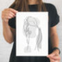 A Pair Of Line Art Figure Unframed Prints, thumbnail 3 of 9