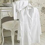 Women's White Cotton Personalised Pyjama Set, thumbnail 1 of 3