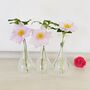 Glass Flower / Bud Vase ~ Set Of Three, thumbnail 1 of 8
