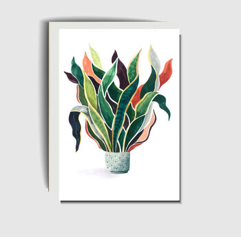 Houseplant New Home Greeting Card, 2 of 2