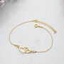 Interlocking Hearts Bracelet In Sterling Silver, thumbnail 4 of 11