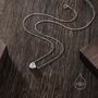 Tiny Cz Heart Pendant Necklace In Sterling Silver, thumbnail 7 of 12