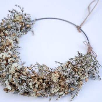 Christmas Dried Floral Wreath With Metal Wire Frame, 3 of 3