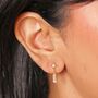 Star And Crystal Drop Earrings In Gold, thumbnail 3 of 4