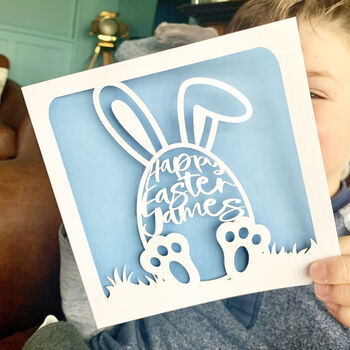 Personalised Bunny Egg Easter Card, 2 of 5