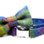 Rainbow Harris Tweed Dog Collar, thumbnail 1 of 6