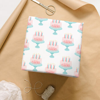 Personalised Birthday Cake Wrapping Paper, 6 of 6