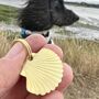 Brass Shell Dog ID Tag Personalised And Engraved, thumbnail 4 of 5