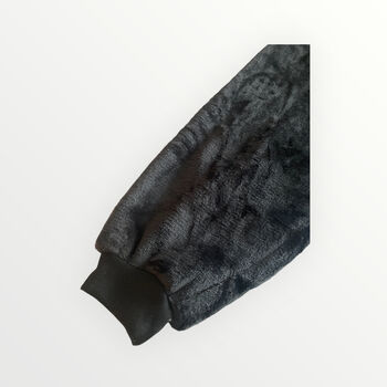 Black Oversized Plush Hoodie Wearable Blanket, 3 of 3