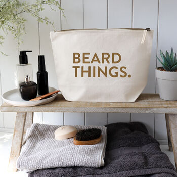 Beard Things Zipped Toiletry Bag For Men, 4 of 5
