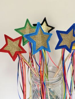 Gold Star Rainbow Ribbon Gift Wand, 3 of 11