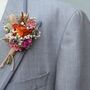 Wedding Dried Flower Buttonhole Sorbet Rose, thumbnail 1 of 2