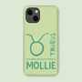 Personalised Taurus Star Sign Snap Phone Case, thumbnail 1 of 3