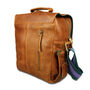 'Rigby' Personalised Leather Messenger Bag In Tan, thumbnail 7 of 10
