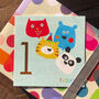 Copper Foiled Balloons 1st Birthday Card, thumbnail 3 of 5
