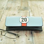 No20 Racing Stripe Blue Leather Glasses Case, thumbnail 1 of 3