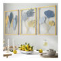 Subtle Soft Shades Of Blue And Gold Wall Art Decor, thumbnail 10 of 11