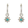 Guiding North Star Turquoise Mini Hoops Gold Plated, thumbnail 3 of 7