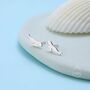 Beluga Whale Stud Earrings In Sterling Silver, thumbnail 5 of 10