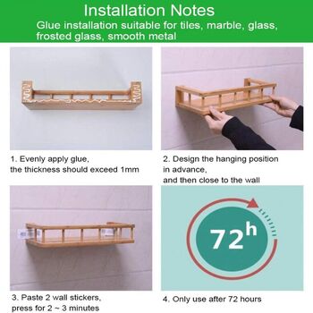 Set Of Two Bamboo Floating Shelves, 6 of 9