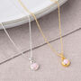 Gem Dot Pink Opal October Birthstone Necklace, thumbnail 1 of 5