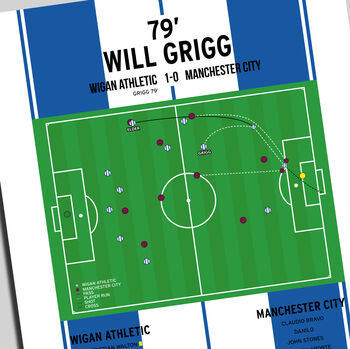 Will Grigg Goal Fa Cup Fifth Round 2018 Wigan Print, 2 of 2