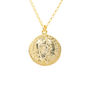 Roman Coin Pendant Necklace Gold Plated Silver, thumbnail 4 of 7