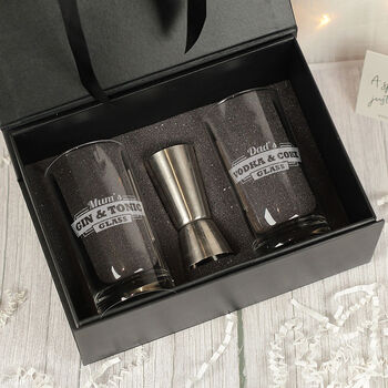 Personalised Any Name Any Drink Pair Of Highball Glasses, 2 of 3