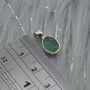 Emerald Silver Pendant Necklace: May Birthstone, thumbnail 4 of 5
