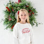 'Officially On The Nice List' Embroidered Sweatshirt Jumper, thumbnail 1 of 3