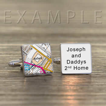 Personalised Favourite Place Football Cufflinks For Him, 3 of 9