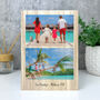 Personalised Freestanding Two Photos Giant Wooden Block 21cm X 15cm Portrait, thumbnail 1 of 5