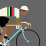 Personalised Cycling Print, Rainbow Jersey, thumbnail 7 of 7