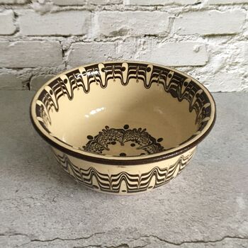 Beige Stoneware Ceramic Breakfast Bowl, 3 of 7