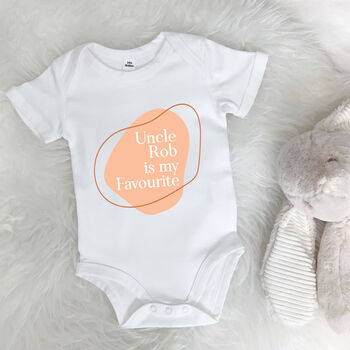 Favourite Auntie Personalised Baby Grow Abstract, 5 of 8