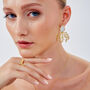Emerald And Ruby Color Jewelled Dragon Back Ring, thumbnail 9 of 12