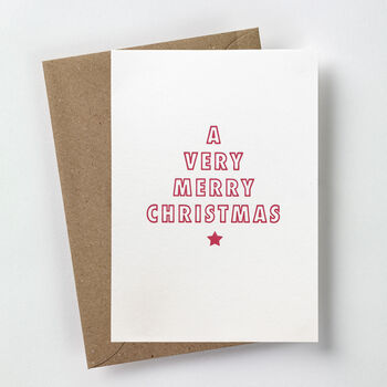 'A Very Merry Christmas' Letterpress Card, 3 of 3
