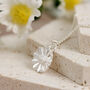 Daisy Solid Silver Necklace, thumbnail 2 of 9