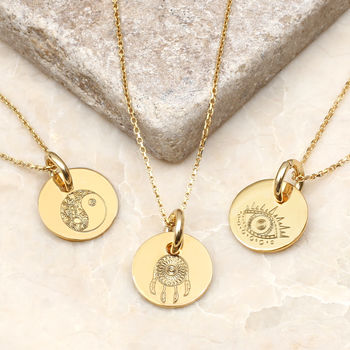 Personalised 18ct Gold Plated Boho Charm Necklace, 2 of 8